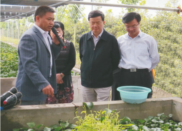 曾任湖北省人民政府副省長，民盟中央常委、湖北省主委，省科協(xié)主席郭生練視察萊克集團(tuán)